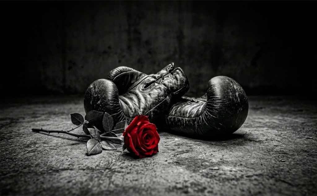 Sparring day: L'amore tossico per la boxe Guantoni da boxe con rosa