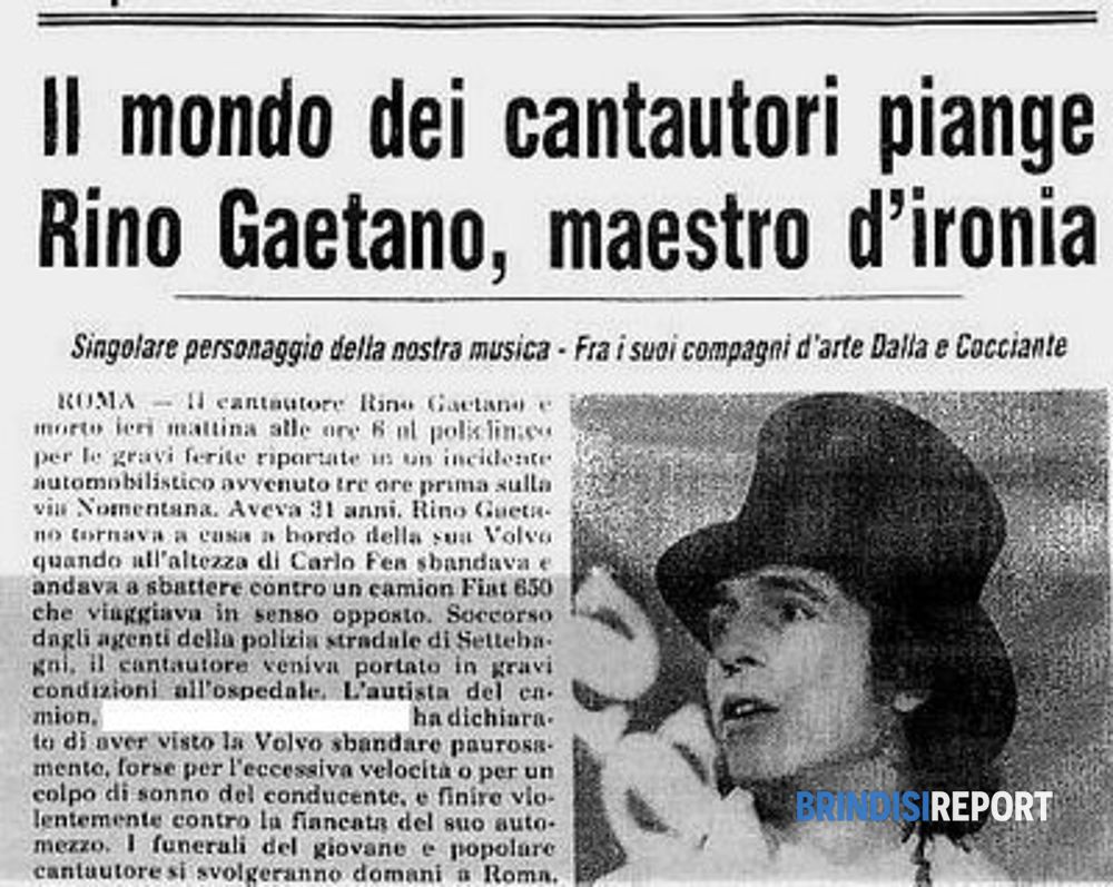 2 giugno 1981: Rino gaetano, l’eroe dell’italia