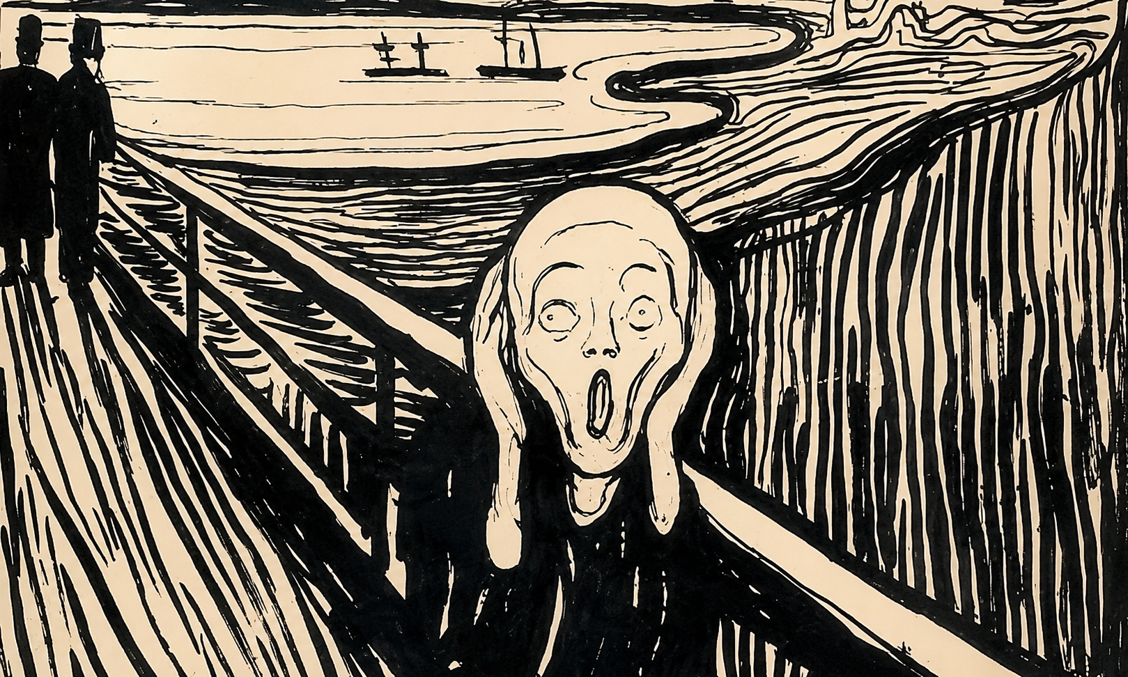 L'urlo, Munch, variante bianco e nero